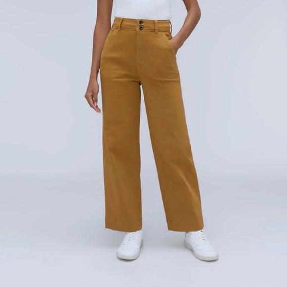Everlane Pants - Everlane The Organic Wide-Leg Pant Tapenade 12